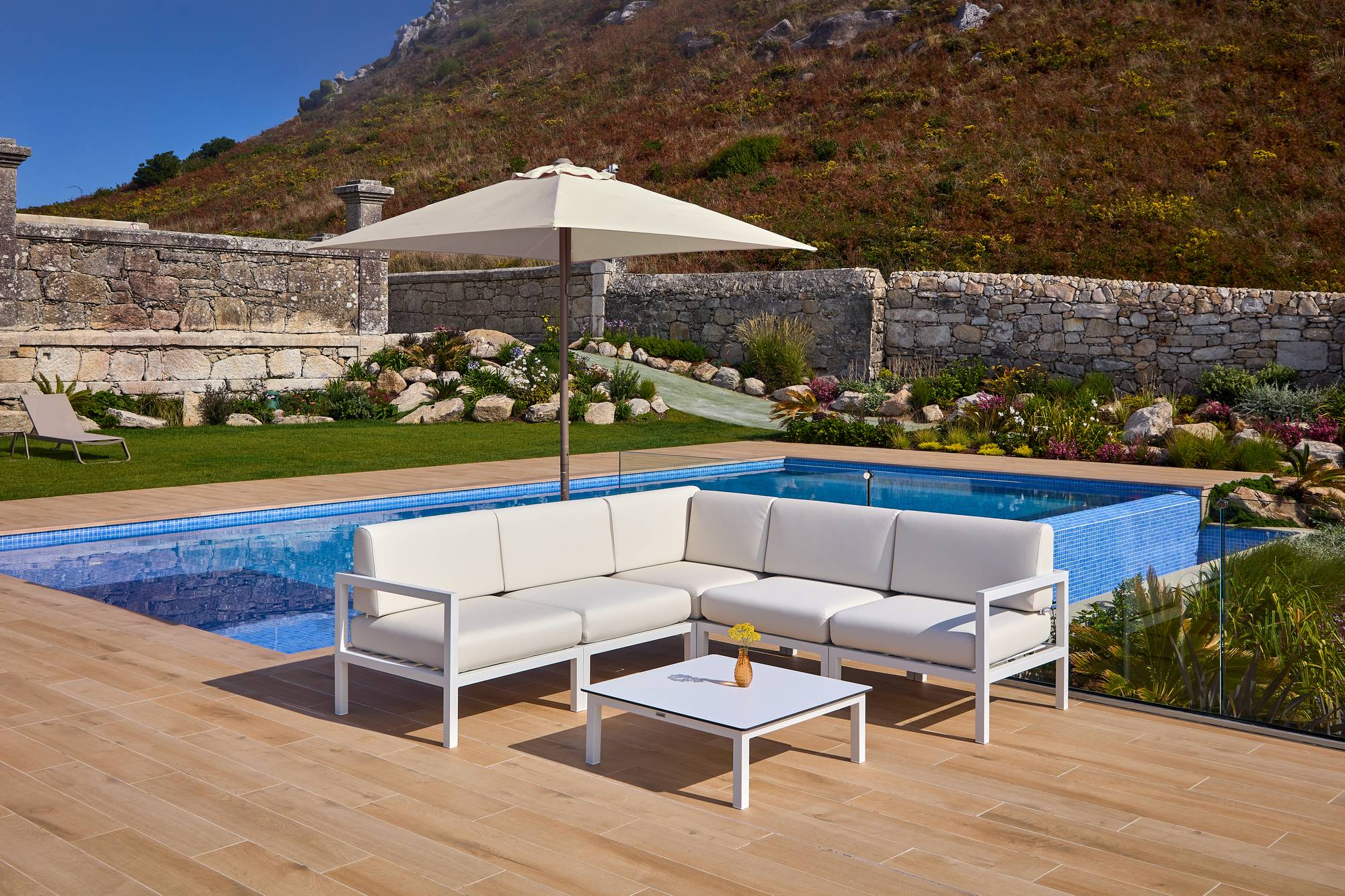 Hotel terrace detail