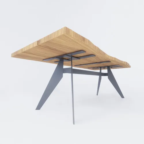 One Tree 3 Piece Live Edge African Mahogany Wood Slab Table