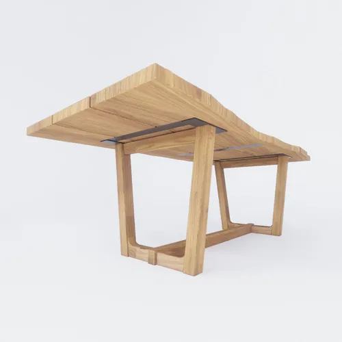 One Tree 3 Piece Live Edge African Mahogany Wood Slab Table