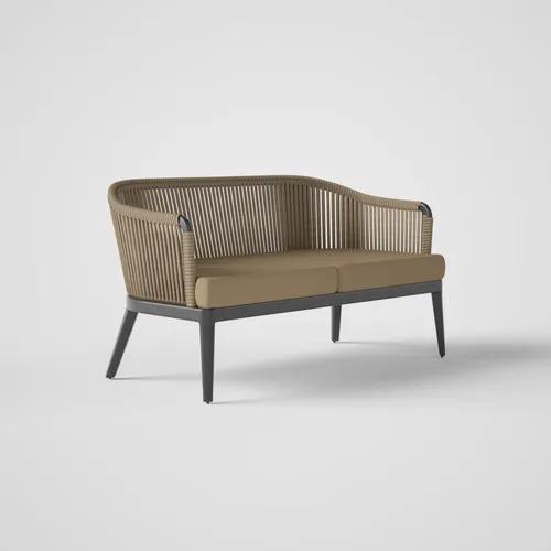 2 seater sofa with straps.