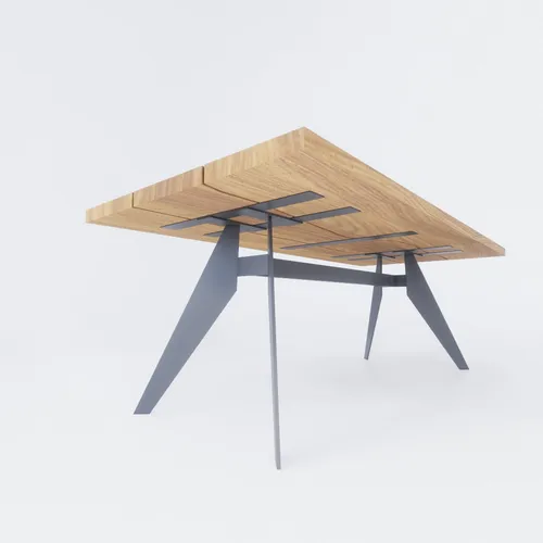 One Tree 3 Piece Straight Edge African Mahogany Wood Slab Table