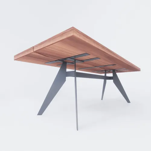 One Tree 2 Piece Straight Edge Tropical Walnut Wood Slab Table