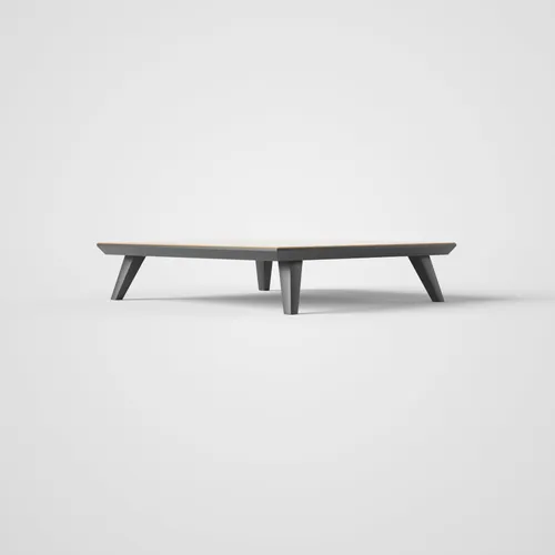 COFFEE TABLE W/TEAK TOP